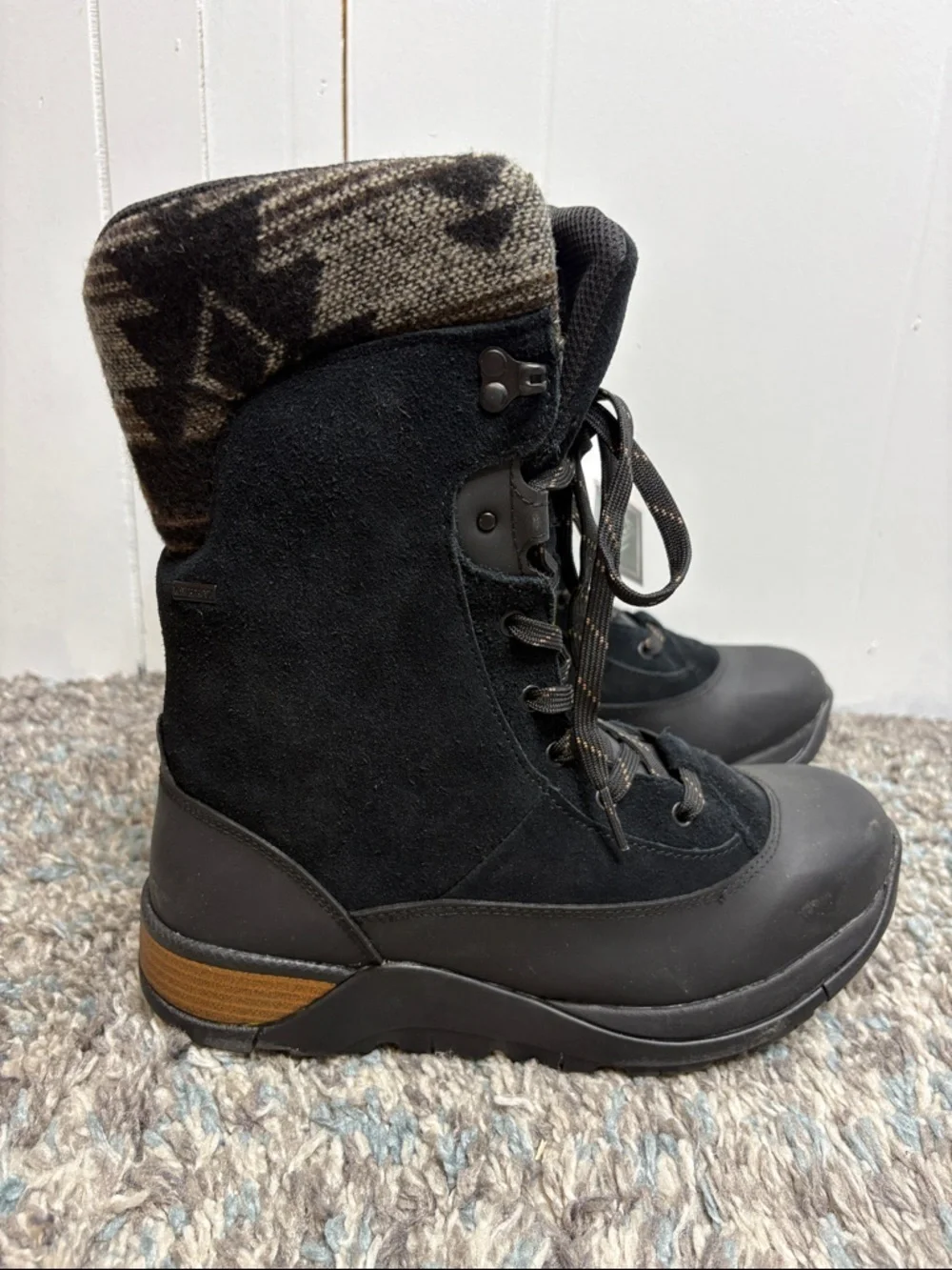 Muck Boot Womens 9 Apres II Black Horse Lace Up winter Glacier Trek New